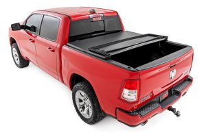 Ram 1500 TRX Soft Tri-Fold Bed Cover - Rough Country - Tri-Fold Vinyl - '21-'24